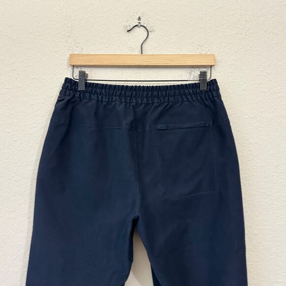 LULULEMON Bowline Pants Navy Blue Drawstring Waist Utilitech Tapered - Picture 5 of 12